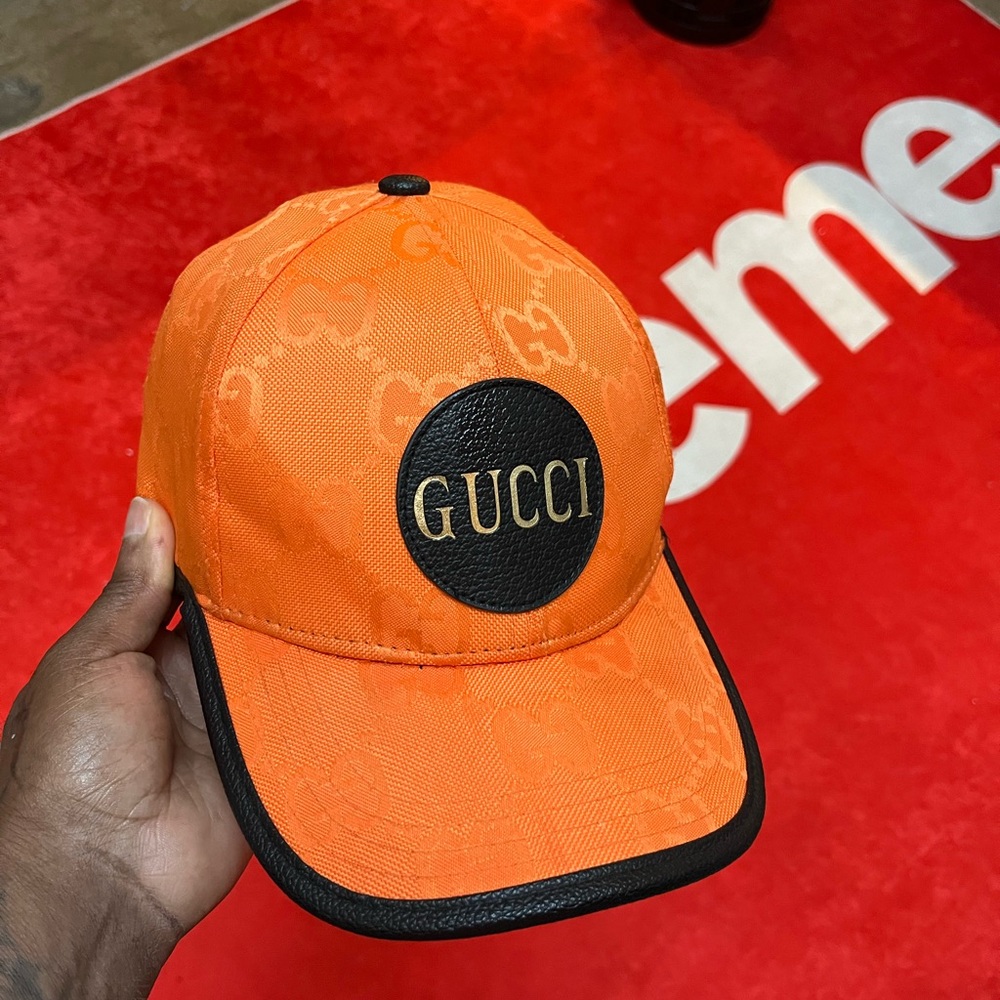 Gucci Bold Orange Hat with Black Accents